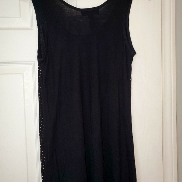 NWOT INC International Concepts Womens  M Black Gold Stud Sleeveless Tank Top - Picture 5 of 6